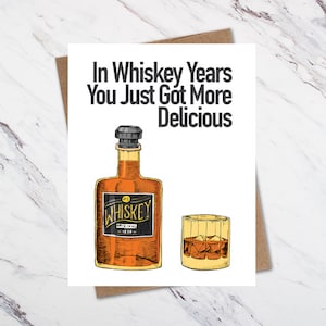 Dans les années de whisky, vous avez juste obtenu une carte d'anniversaire plus délicieuse et plus drôle pour lui, cadeau d'anniversaire pour les amateurs de whisky
