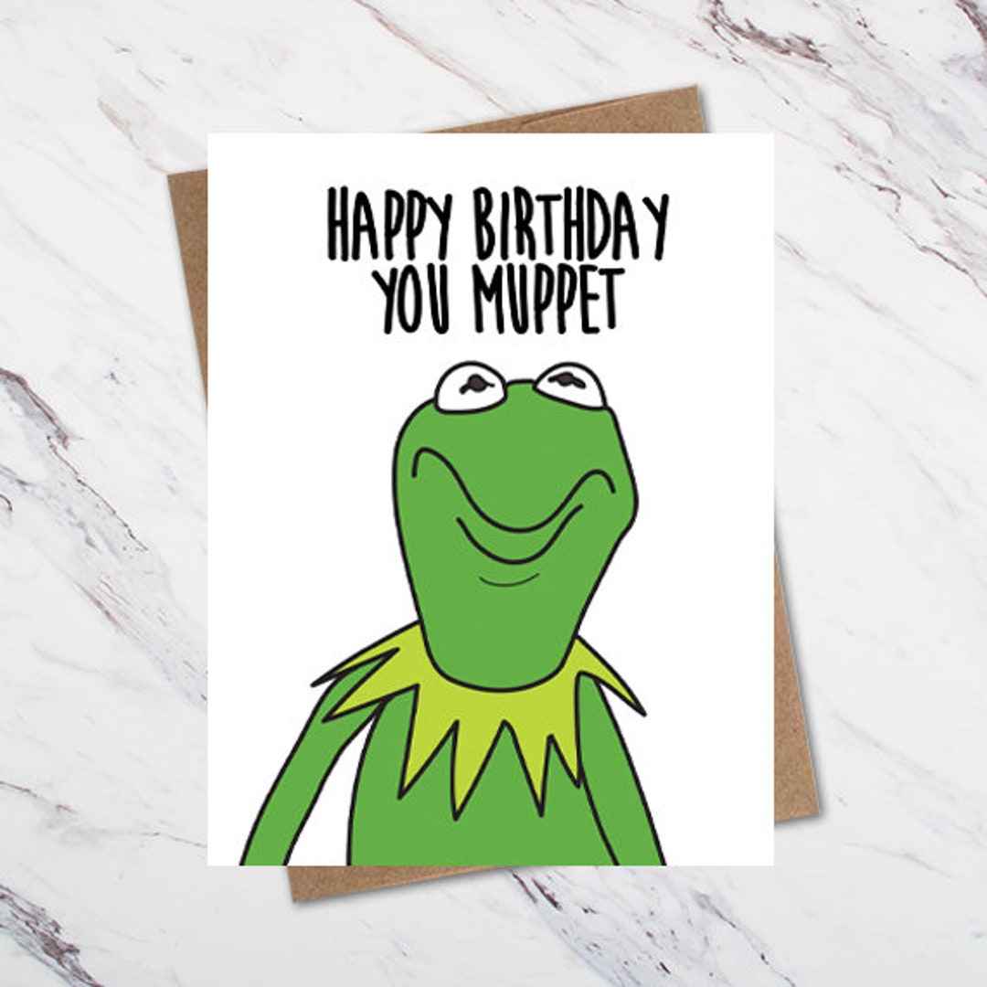 Funny Muppet Birthday Card Etsy