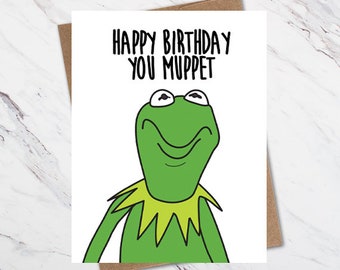 Funny Muppet Birthday Card