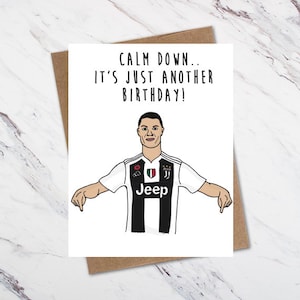 Ronaldo Birthday Card, Football Birthday Card, Cristiano Ronaldo Card