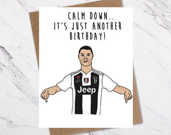 Ronaldo Birthday Card, Football Birthday Card, Cristiano Ronaldo Card