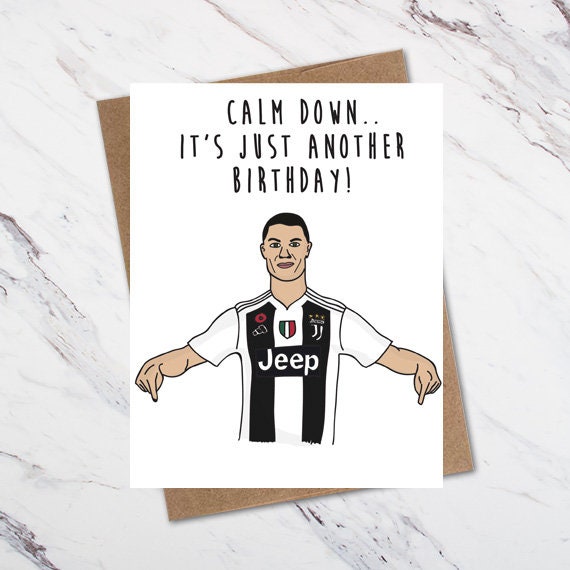 Carte D Anniversaire Ronaldo Carte D Anniversaire De Etsy