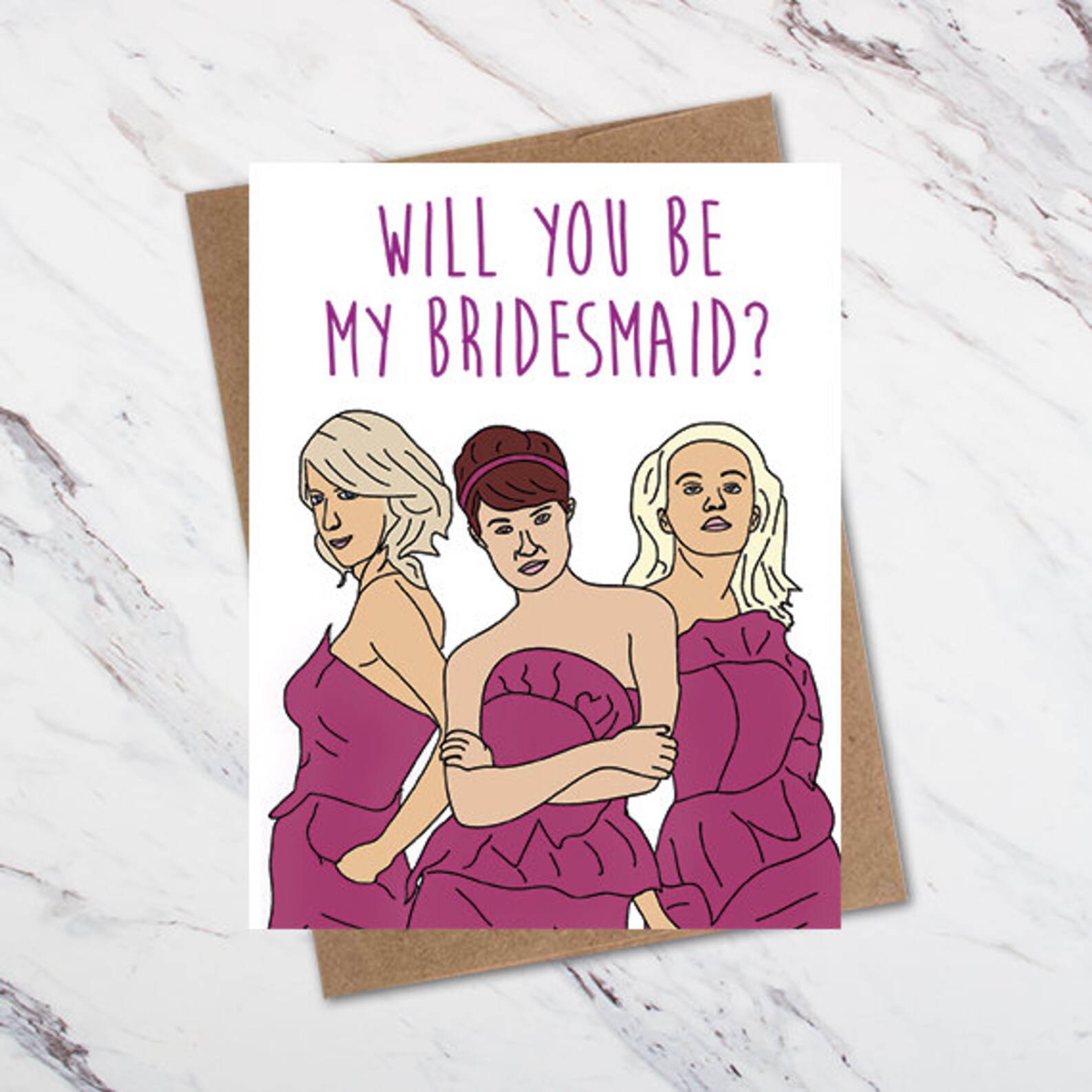 Bridesmaid Card Funny Bridesmaid Card Will You Be My Etsy