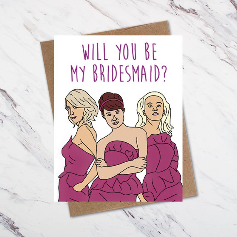 Bridesmaid Card Funny Bridesmaid Card Will You Be My - Etsy