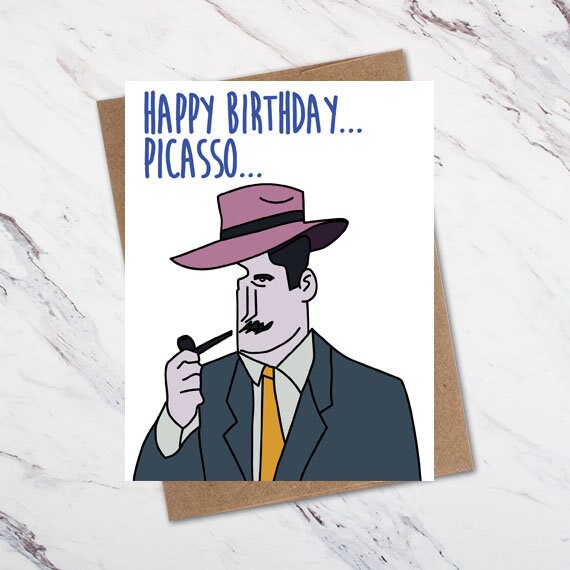 Picasso Birthday Card Etsy