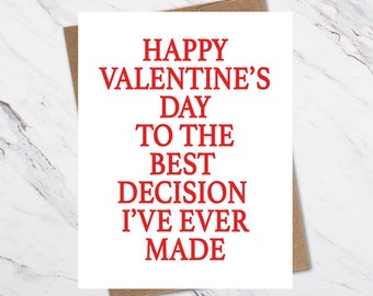 Funny Valentine's Day Card, Valentine's Day for him, Valentine's Day for her