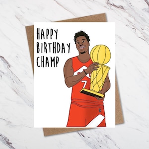 Cartão de aniversário do Toronto Raptors, cartão de aniversário de Kyle Lowry, cartão de aniversário de basquete