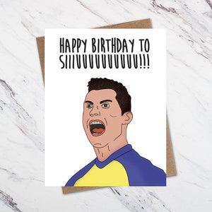 Carte d’anniversaire Ronaldo, Joyeux anniversaire à SIUUUUUUU !!, Carte d’anniversaire de football, Carte d’anniversaire de football, Carte d’anniversaire Cristiano Ronaldo