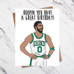 Carte d'anniversaire Jayson Tatum, carte d'anniversaire Celtics