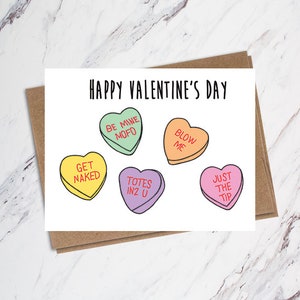 Carte de Valentine, bonbons sales de Valentines, carte drôle de Valentine