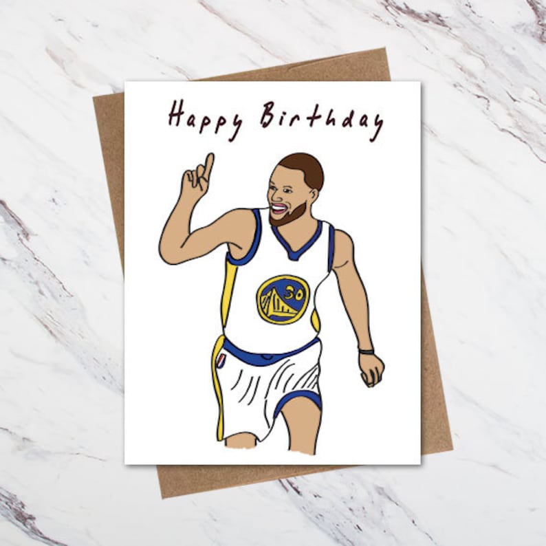 Steph Curry Birthday Card - Etsy