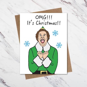 Funny Christmas Card, Elf Christmas Card