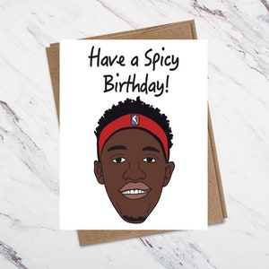 Spicy P birthday Card, Toronto Raptors Birthday Card, Basketball Birthday Card