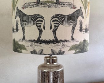 Longleat Zebras Handmade lampshade - 40 cm diameter