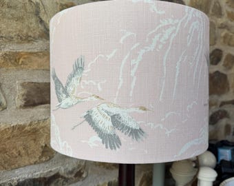 Cranes in Flight Lampshade with Champagne metallic lining