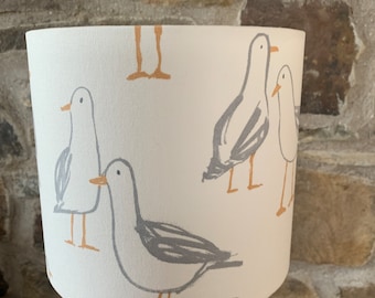Sea Gulls in Natural - Fun Coastal Design Lampshade
