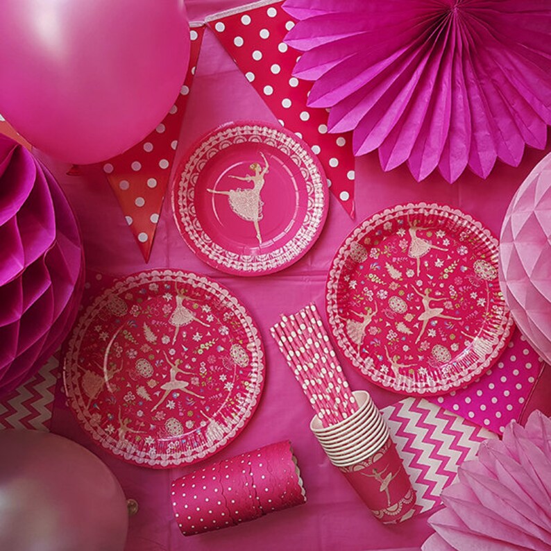 ballerin party plates ballerina party set 221 pcs Ballerina partyware ballerina party supplies birthday party decorations