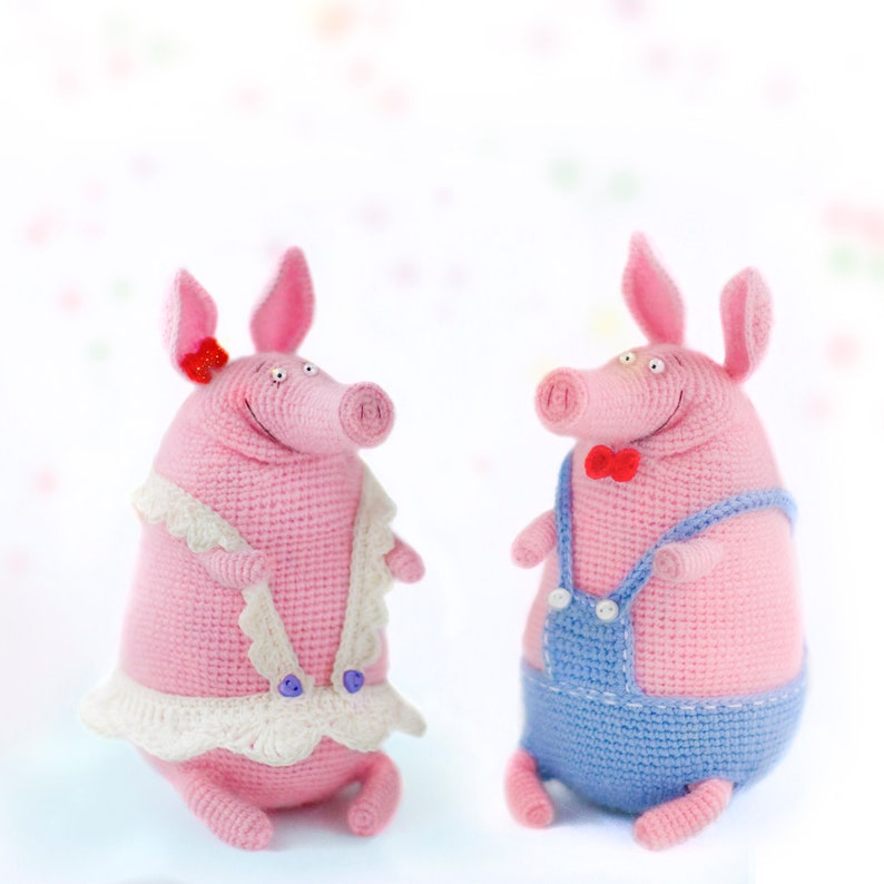 Pig pattern amigurumi pig toys piglet pattern crochet animals Etsy