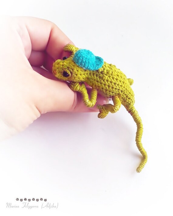 Miniature Lizard Crochet Pattern Lizard Figurine Patterns Free Etsy