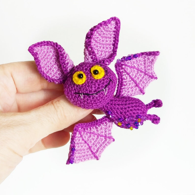 Bat Figurines Crochet Pattern Galaxy Bat Plush Miniature Bat | Etsy