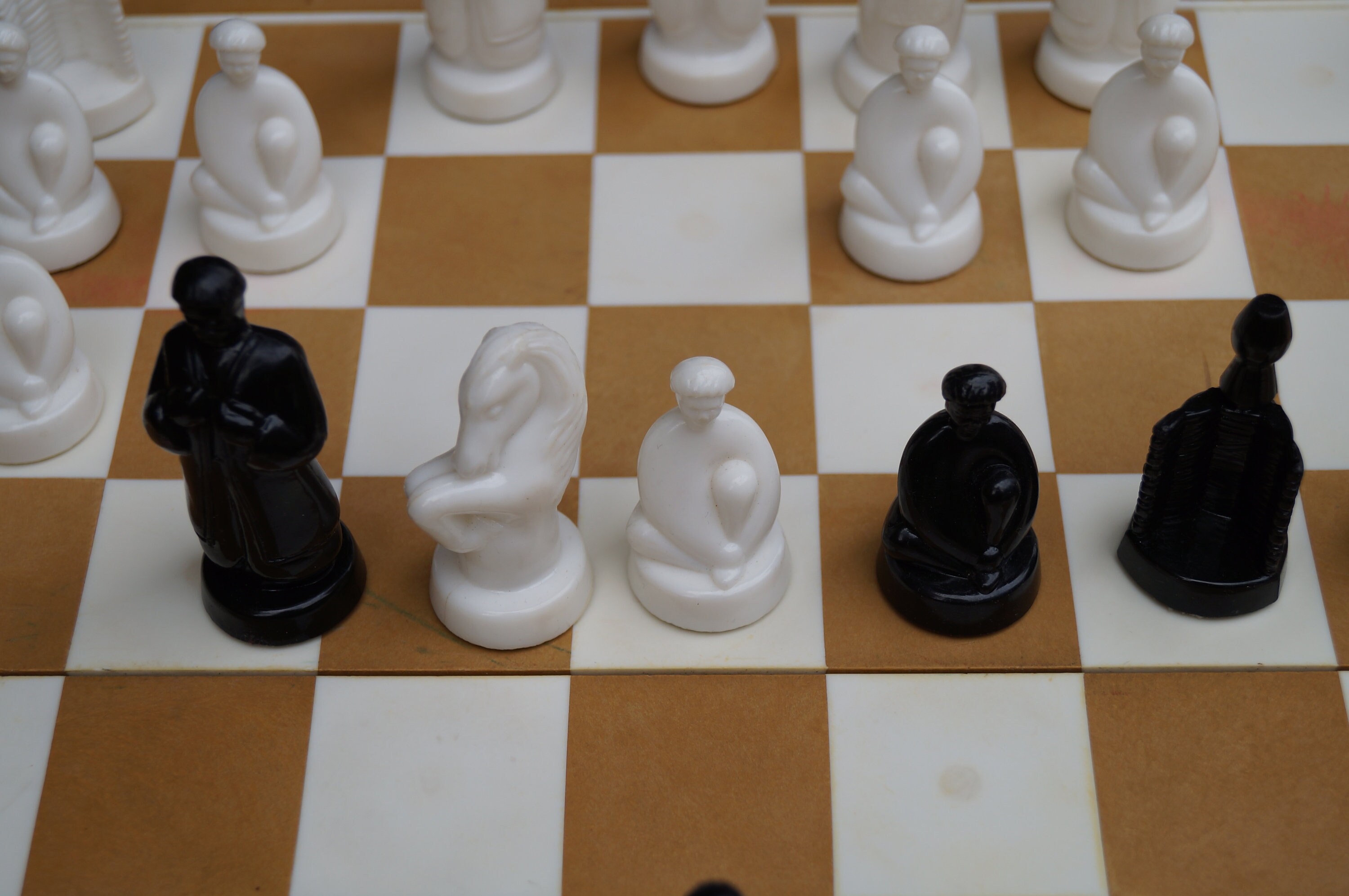 Large Chess Set COSSACK Ukrainian Gift for Antique Board Game | Etsy
