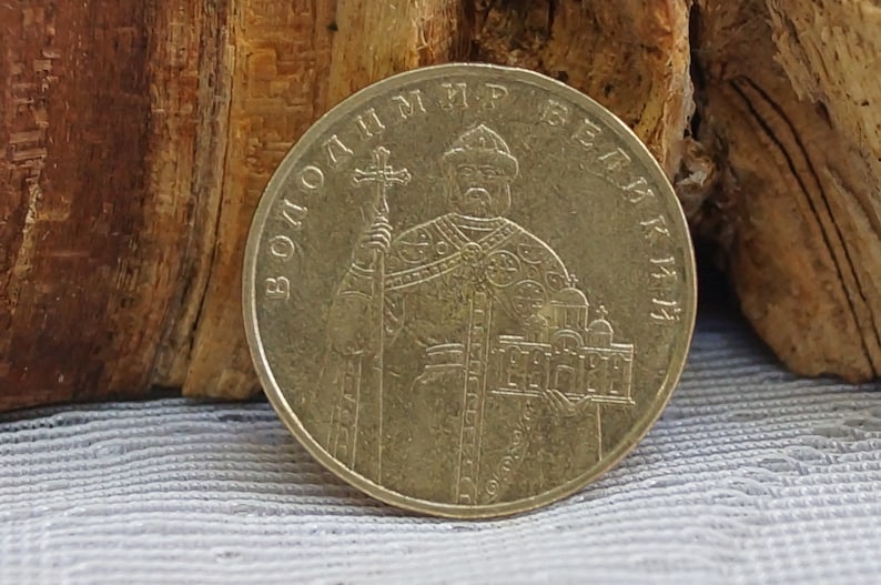one hryvnia non-standard coin coin of Ukraine coin coins Rare coin of Ukraine collection of old coins old coins Yaroslav the Wise