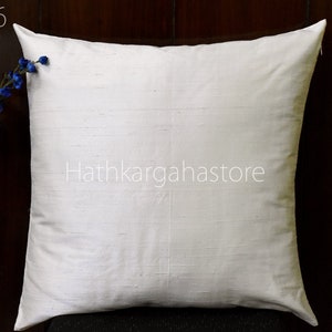 Ivory Dupioni Silk Cushion Cover Handmade Throw Pillow Decorative Home Decor Pure Silk Pillow Cover House Warming Bridal Shower Wedding Gift