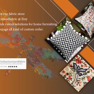 Check Out our Fabric Store IndianlacesandFabric @ Etsy We provide Custom Solutions for Home Furnishing. We encourage all kind of Custom Order.