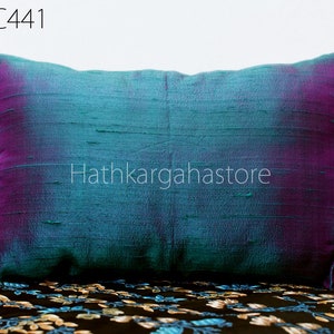 Iridescent Green Dupioni Pure Silk Throw Pillow Cushion Cover Handmade Decorative Home Decor Pillowcase Gift for House Warming Bridal Shower