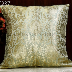 Pista Brocade Silk Pillow Cover Handmade Lumbar Pillowcase Sham Decorative Cushion cover Home Decor House Warming Bridal Shower Wedding Gift