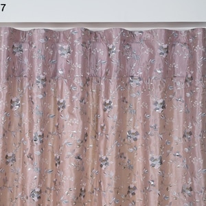 50&#39;&#39; Embroidered Dusty Pink Curtain Panel Living Room Curtain Long Curtain Window Drapery Curtain For Bedroom Rod Pocket, Hidden Top Tab Tie