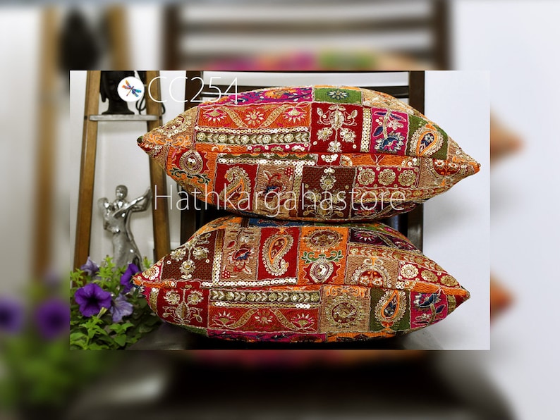 Embroidered Cushion Pillowcase Cover Handmade Embroidery Throw Pillow Decorative Home Decor