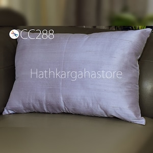 Lavender Dupioni 100% Pure Silk Throw Pillow Rectangle All Sizes Handmade Cushion Cover Decorative Pillowcase Home Decor, House Warming Gift