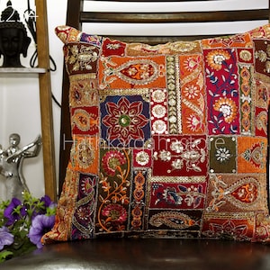 Embroidered Cushion Cover Handmade Embroidery Throw Pillow Decorative Home Decor Pillow Cover Luxury Home Decor