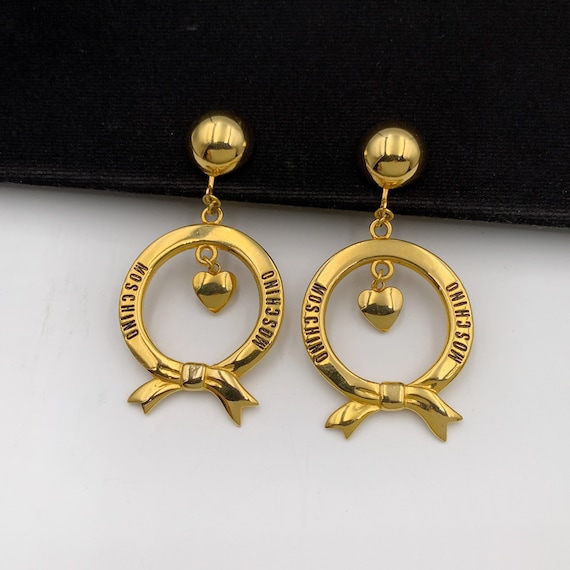 MOSCHINO Vintage Ring Drop Earrings Etsy