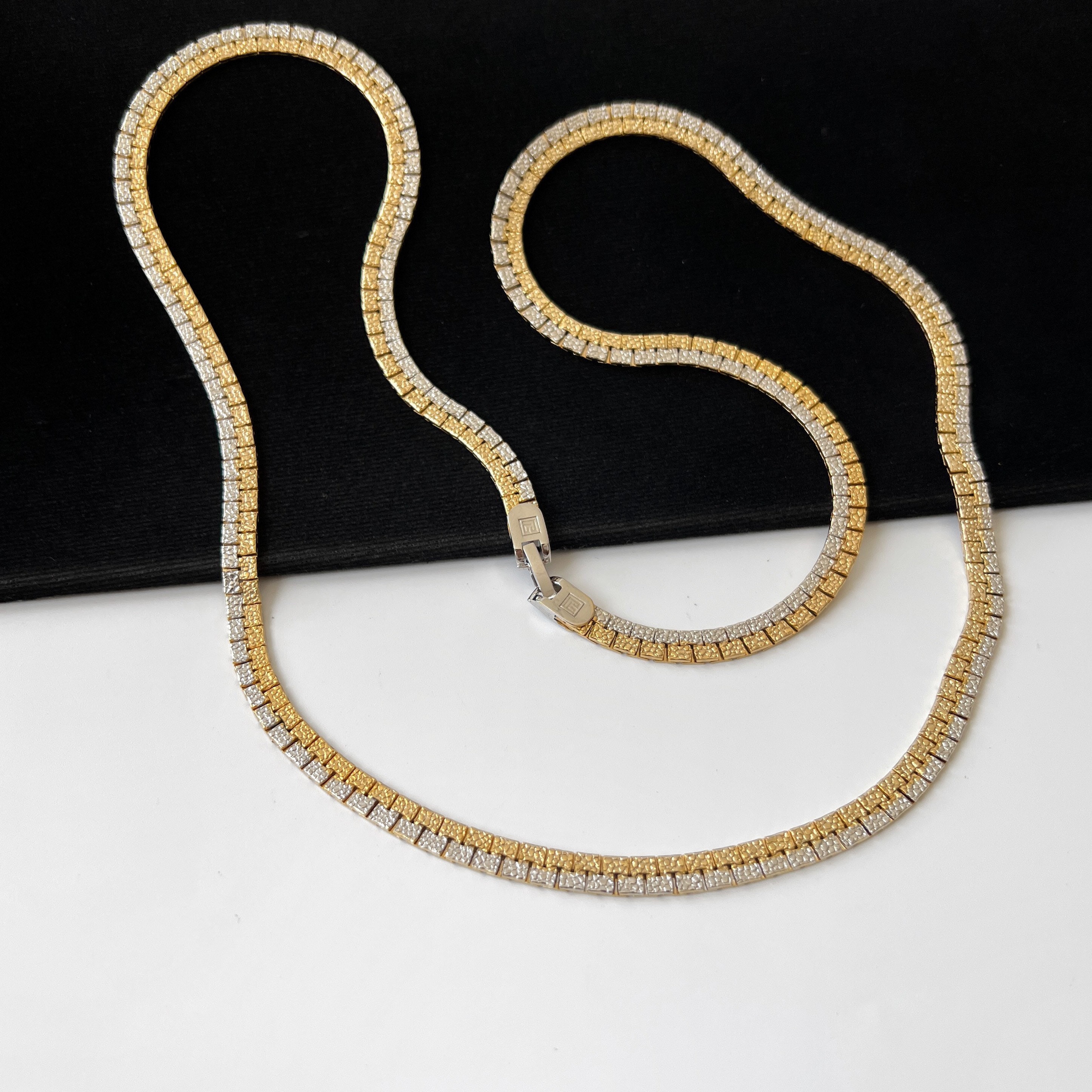 Balmain Paris Vintage Gold and Silver Plated Long Necklace - Etsy