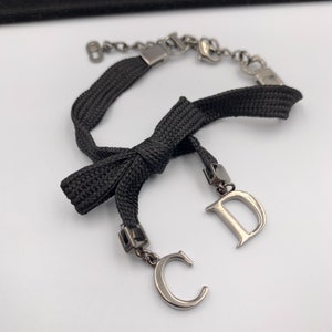 Christian Dior Vintage CD Nylon Bow Bracelet image 2