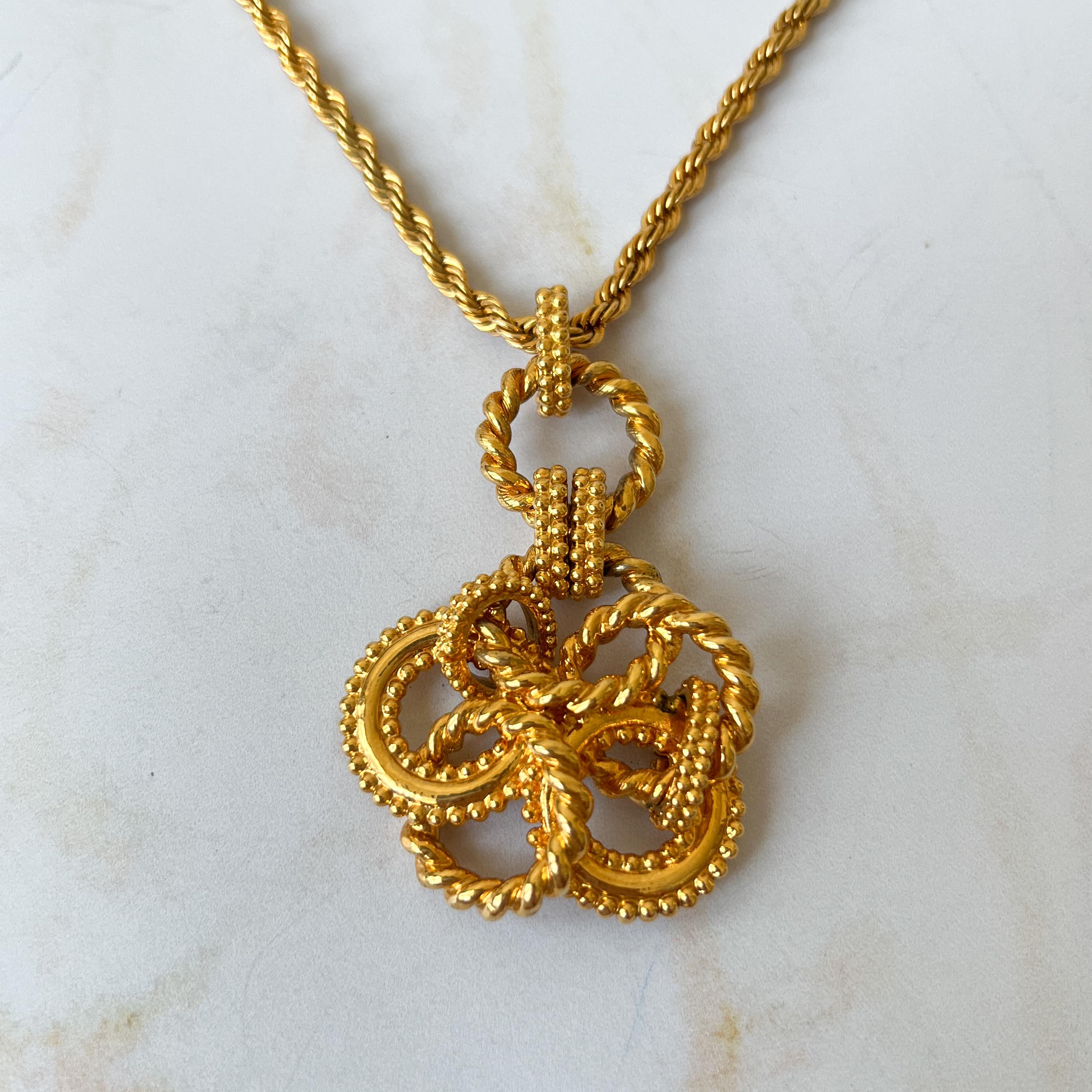SONIA RYKIEL Vintage Gold Plated Pendant Necklace - Etsy