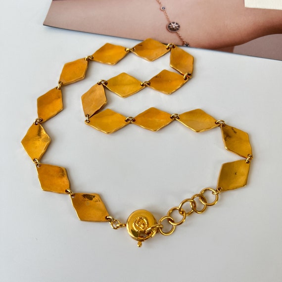 SONIA RYKIEL Vintage Gold Plated Choker Necklace - image 8