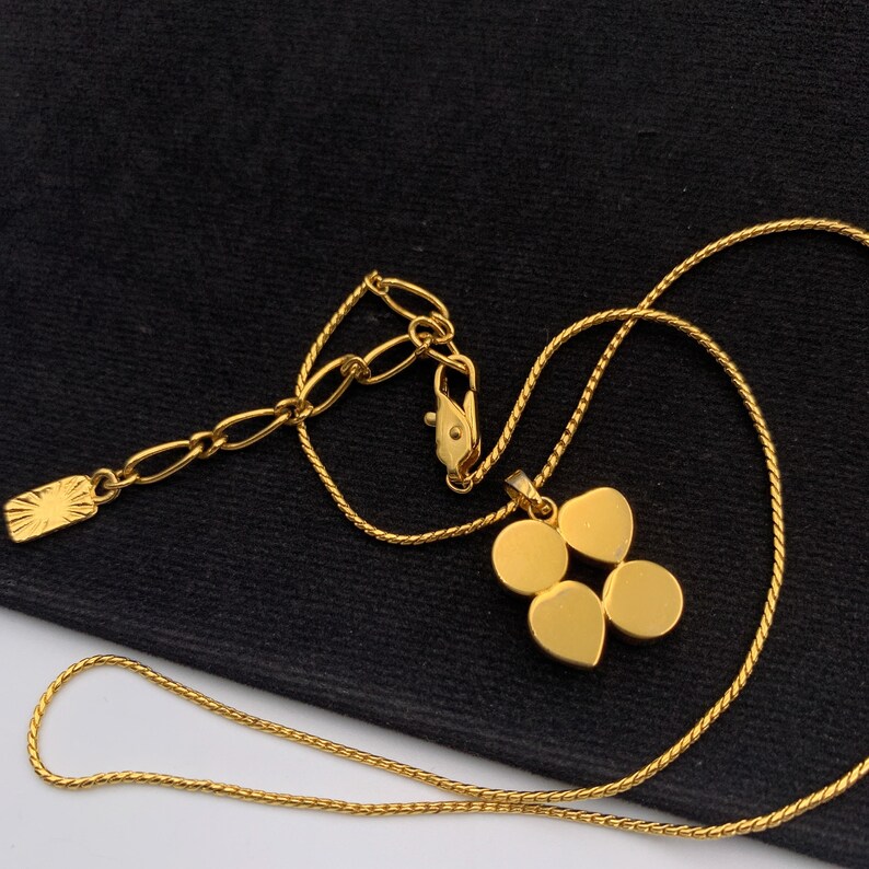 YSL Vintage Gold Plated Pendant Necklace
