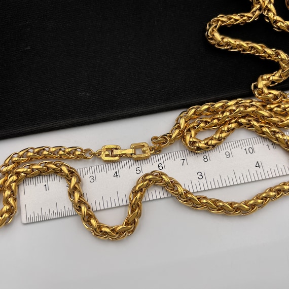 GIVENCHY Vintage Gold Plated Chain Necklace Etsy Canada