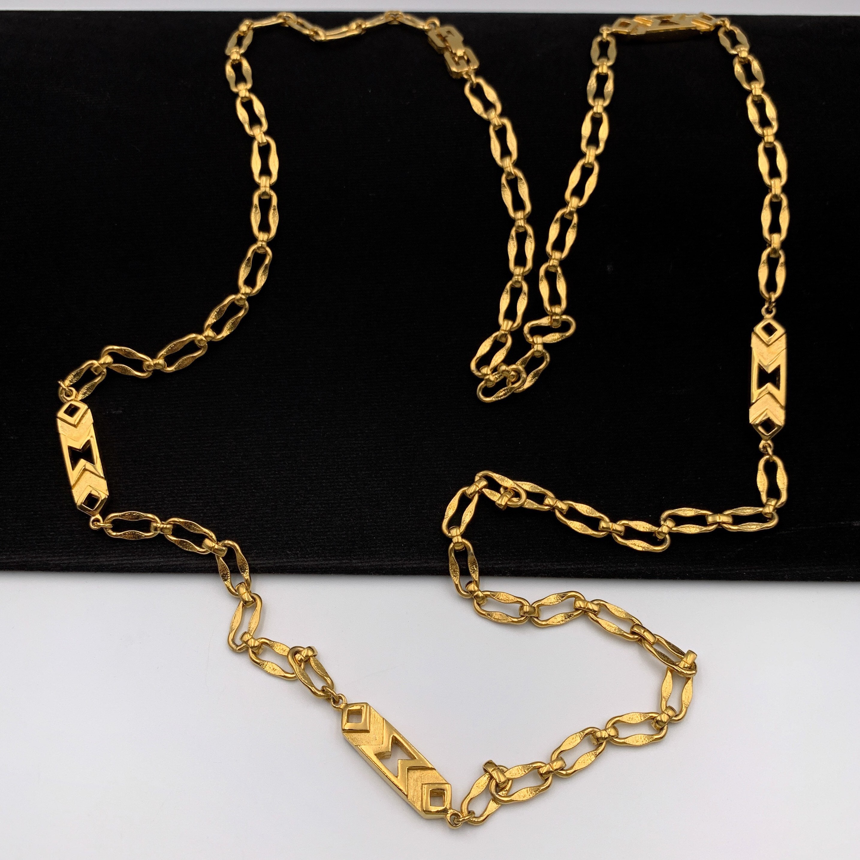 GIVENCHY Vintage Gold Plated Long Chain Necklace - Etsy GIVENCHY Vintage Gold Plated Long Chain Necklace - Etsy