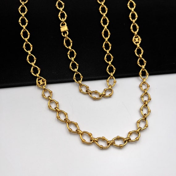 CELINE Vintage Triomphe Chain Link Long 