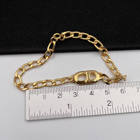Christian Dior Vintage CD Chain Link Bracelet - Etsy