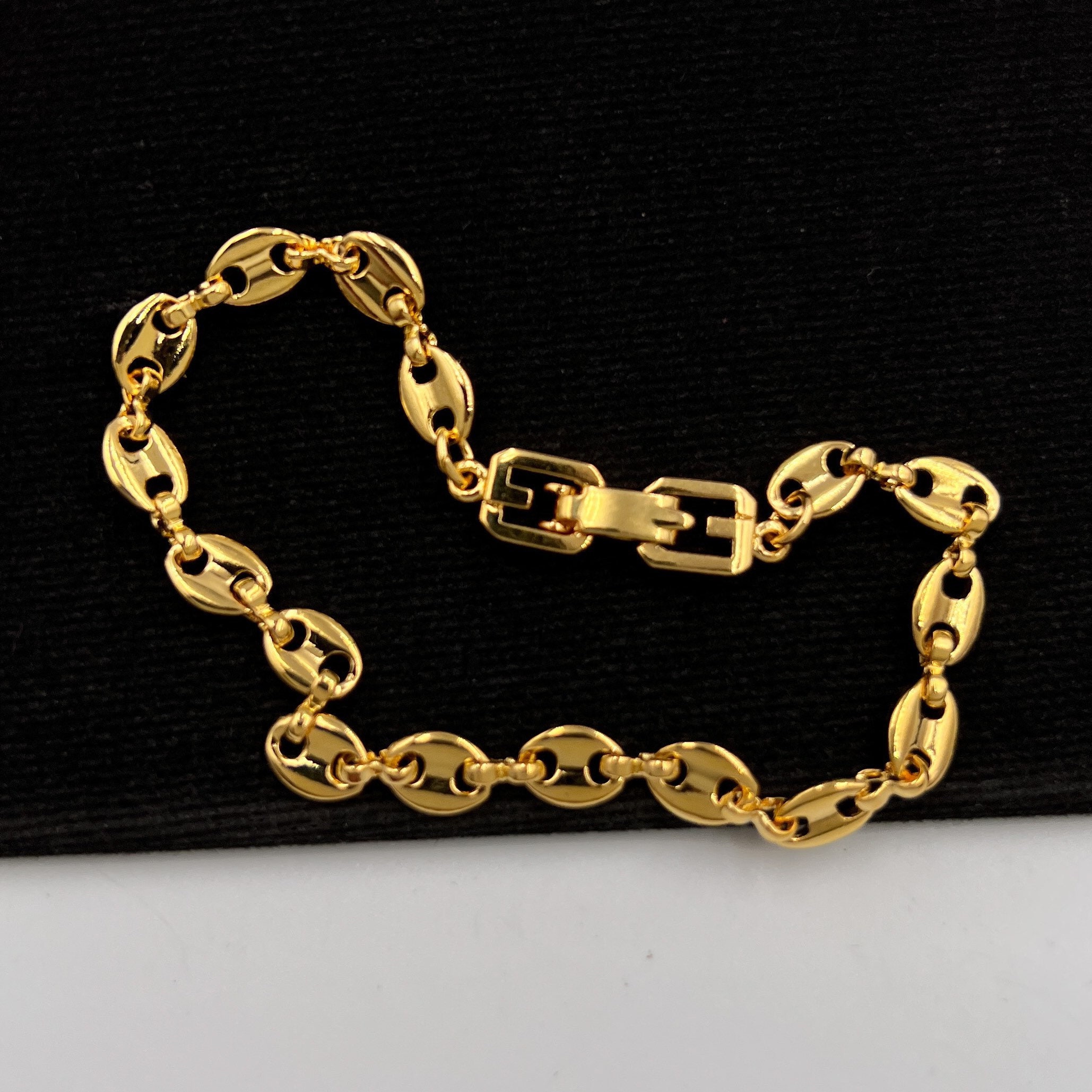 アクセサリー GIVENCHY 80s Gold Chain Bracelet Vintage Givenchy Chain Bracelet with Tags – Ladybug Vintage