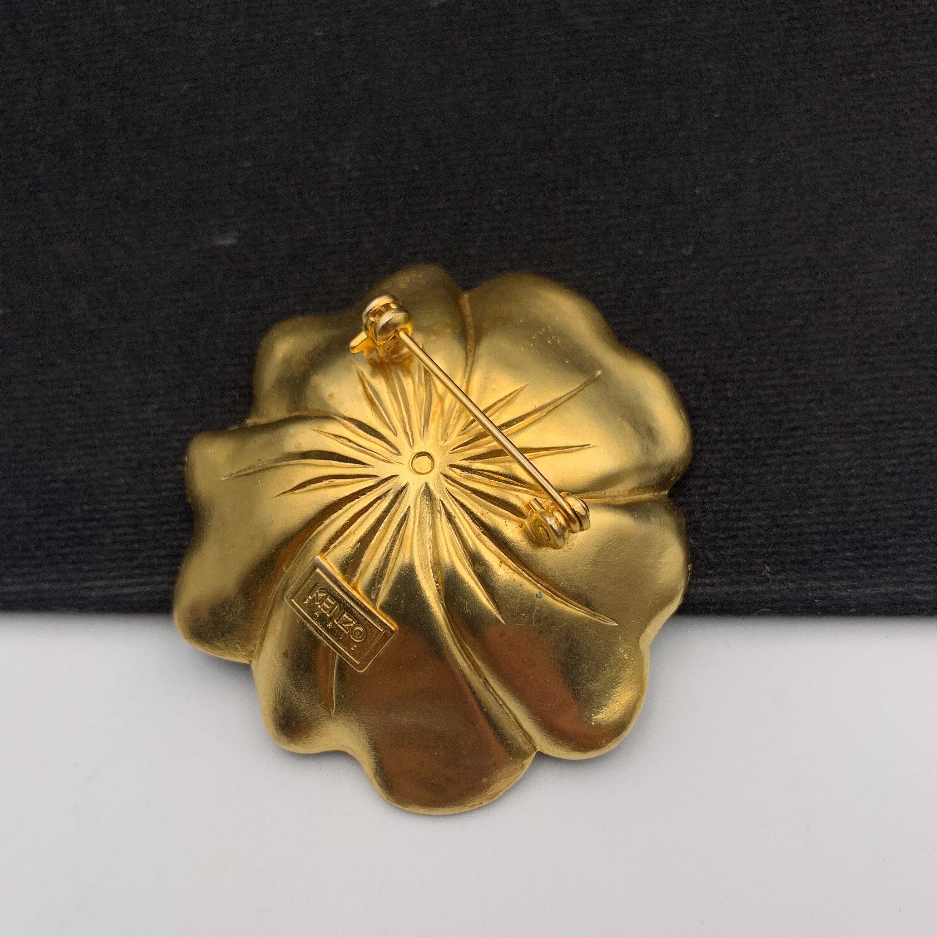 Archive KENZO Flower Gold Pin Brooch 【公式通販】