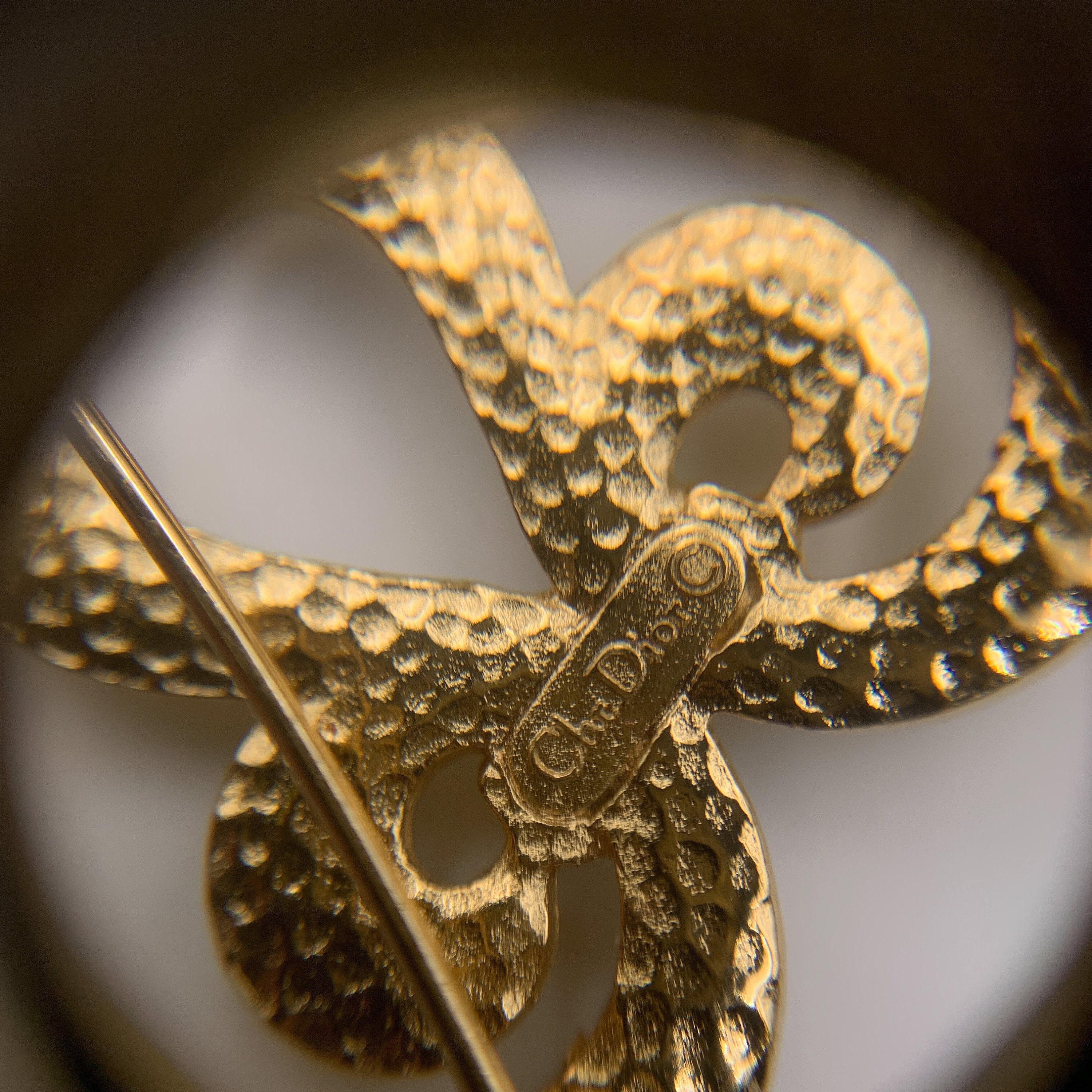 クリスチャン ディオール ヴィンテージ ゴールド メッキ ブローチ