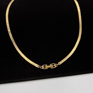 GIVENCHY Vintage Gold Plated Chain Choker Necklace
