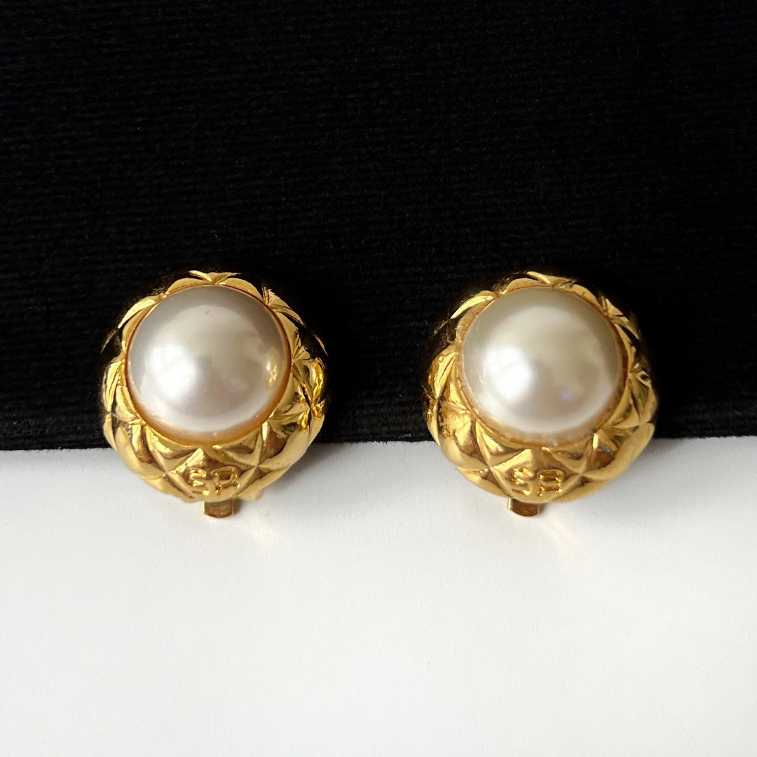 Boucles D'oreilles Vintage Sonia Rykiel - Or - Années 1990 - Occasion