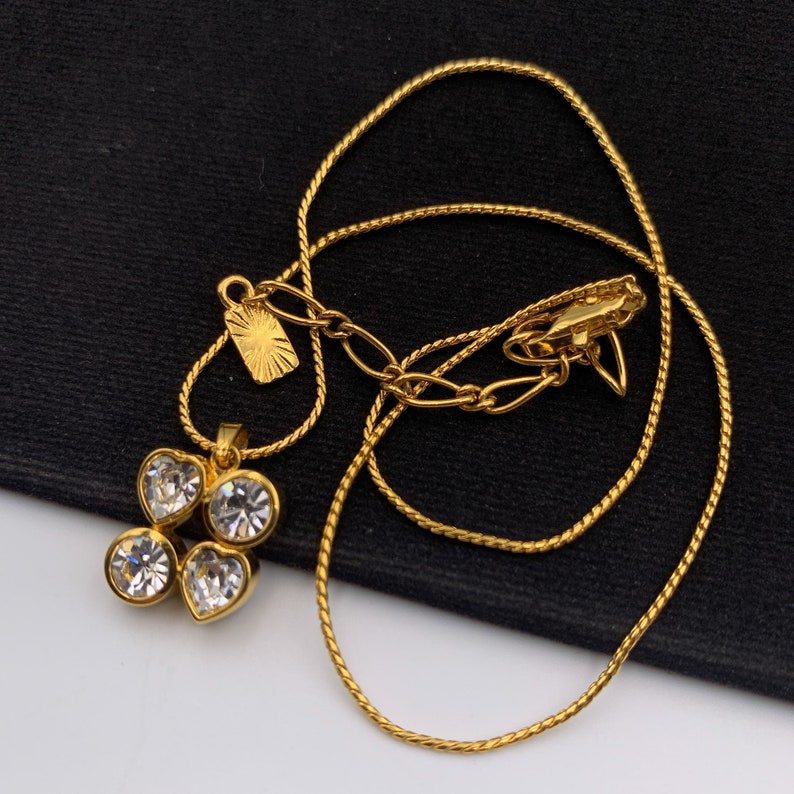 YSL Vintage Gold Plated Pendant Necklace